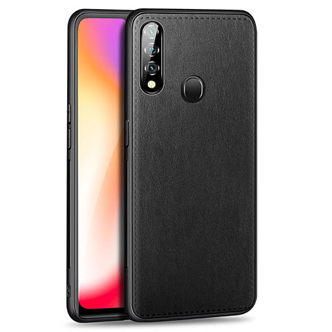 Funda Lujo Cuero Carcasa para Oppo A8 Negro