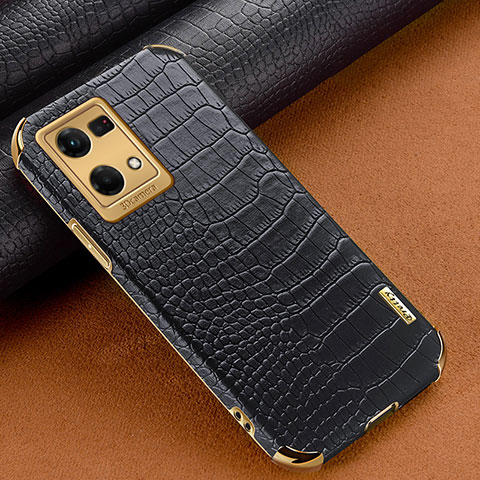 Funda Lujo Cuero Carcasa para Oppo F21 Pro 4G Negro