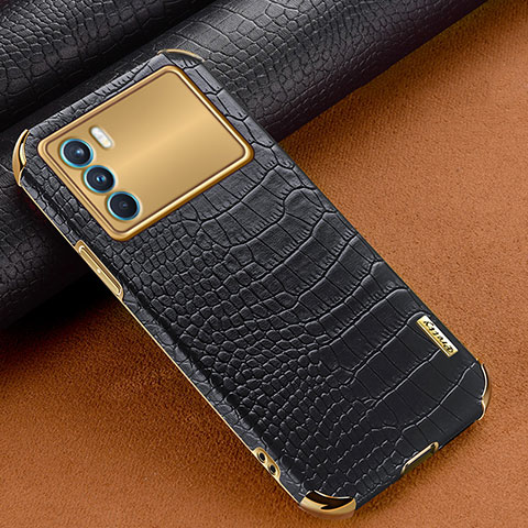 Funda Lujo Cuero Carcasa para Oppo K9 Pro 5G Negro