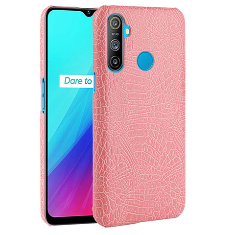 Funda Lujo Cuero Carcasa para Realme C3 Rosa