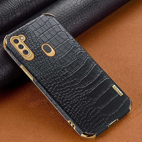 Funda Lujo Cuero Carcasa para Samsung Galaxy M11 Negro