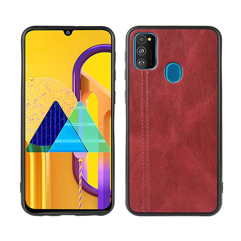 Funda Lujo Cuero Carcasa para Samsung Galaxy M21 Rojo