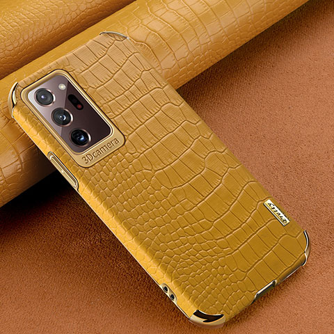 Funda Lujo Cuero Carcasa para Samsung Galaxy Note 20 Ultra 5G Amarillo