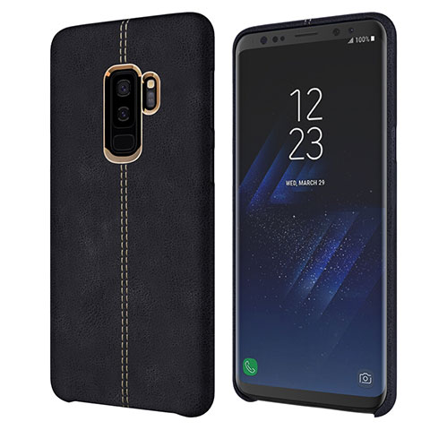 Funda Lujo Cuero Carcasa para Samsung Galaxy S9 Plus Negro