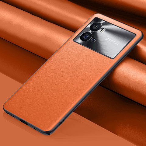 Funda Lujo Cuero Carcasa para Vivo iQOO 9 Pro 5G Naranja