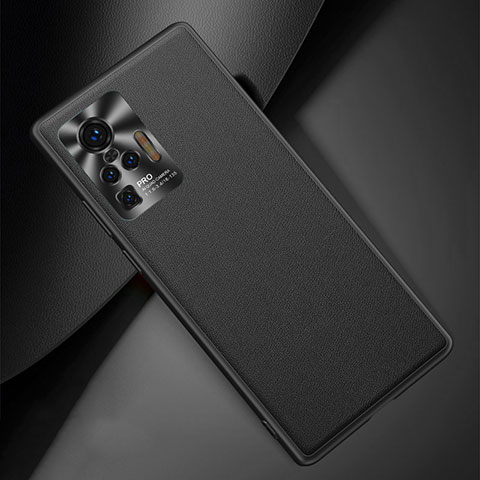 Funda Lujo Cuero Carcasa para Vivo X50 Pro 5G Negro