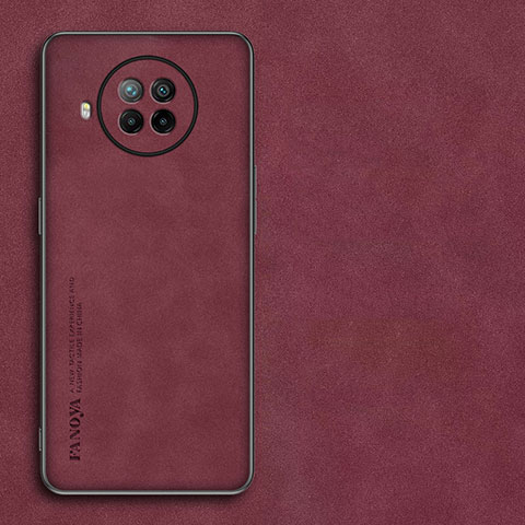 Funda Lujo Cuero Carcasa para Xiaomi Mi 10i 5G Rojo