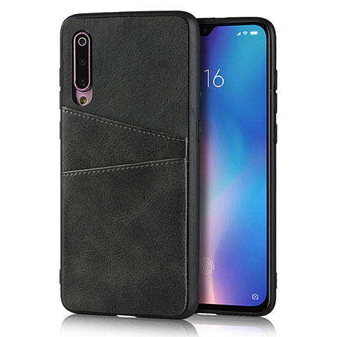 Funda Lujo Cuero Carcasa para Xiaomi Mi 9 Pro Negro