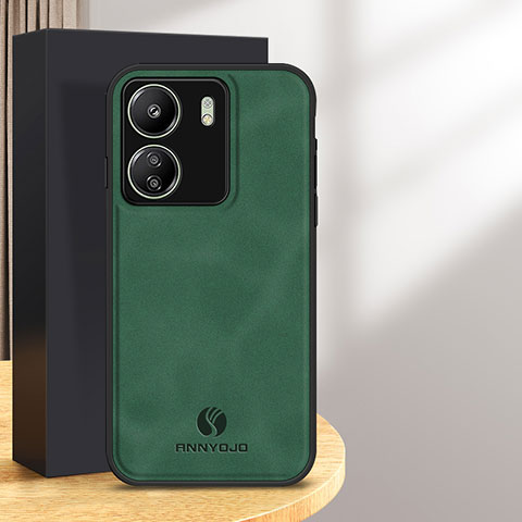 Funda Lujo Cuero Carcasa para Xiaomi Poco C65 Verde