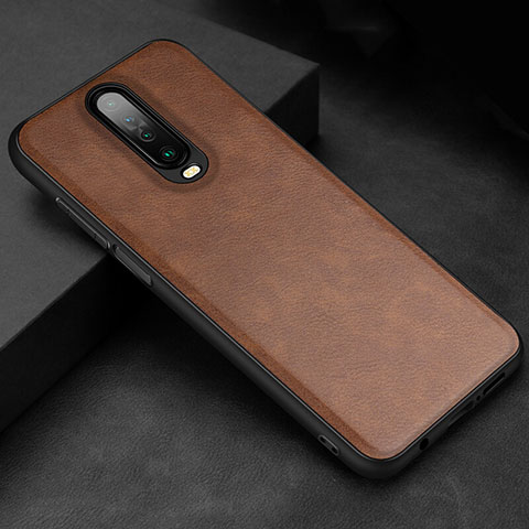 Funda Lujo Cuero Carcasa para Xiaomi Redmi K30 4G Marron