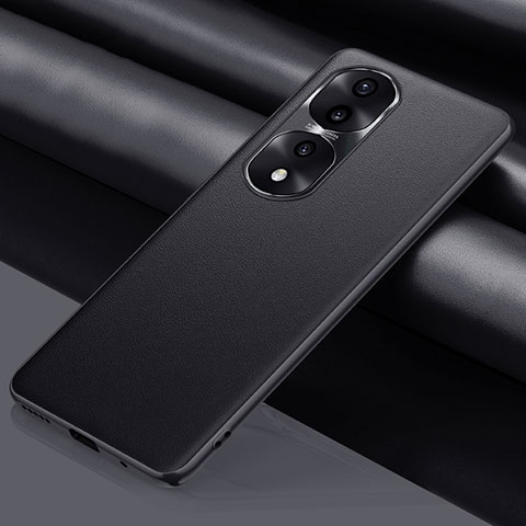 Funda Lujo Cuero Carcasa QK1 para Huawei Honor 70 Pro+ Plus 5G Negro