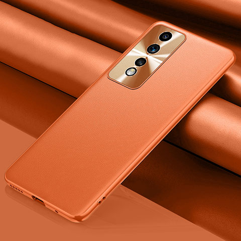 Funda Lujo Cuero Carcasa QK1 para Huawei Honor 80 GT 5G Naranja