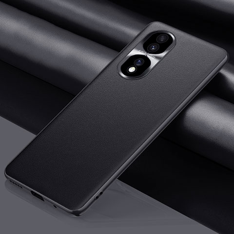 Funda Lujo Cuero Carcasa QK1 para Huawei Honor 80 Pro 5G Negro