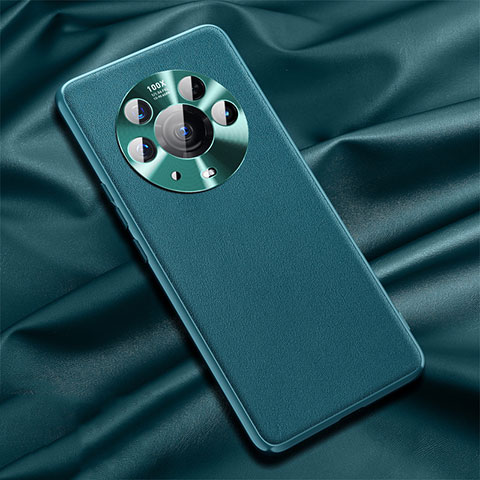 Funda Lujo Cuero Carcasa QK1 para Huawei Honor Magic3 Pro+ Plus 5G Verde