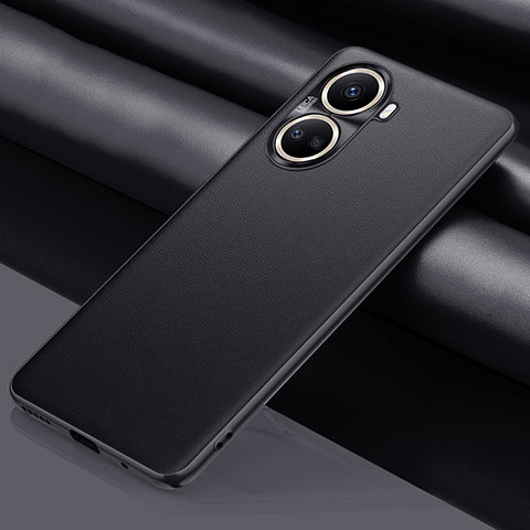 Funda Lujo Cuero Carcasa QK1 para Huawei Nova 10 SE Negro