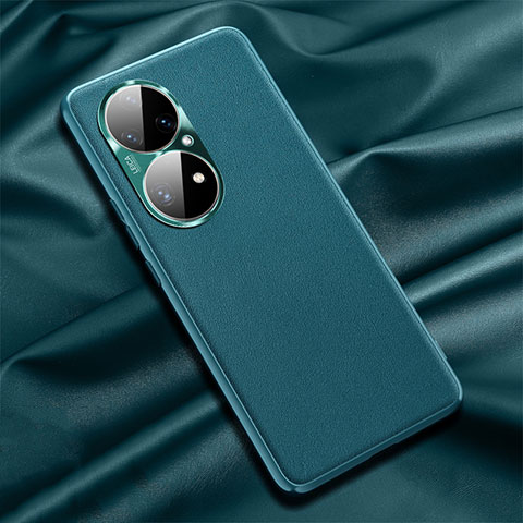 Funda Lujo Cuero Carcasa QK1 para Huawei P50 Verde