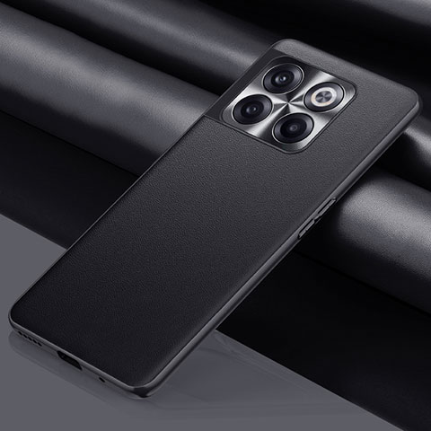 Funda Lujo Cuero Carcasa QK1 para OnePlus 10T 5G Negro