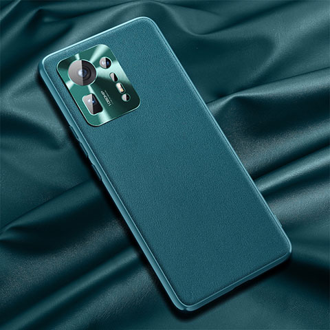 Funda Lujo Cuero Carcasa QK1 para Xiaomi Mi Mix 4 5G Verde