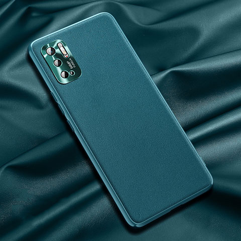 Funda Lujo Cuero Carcasa QK1 para Xiaomi Redmi Note 10 5G Verde