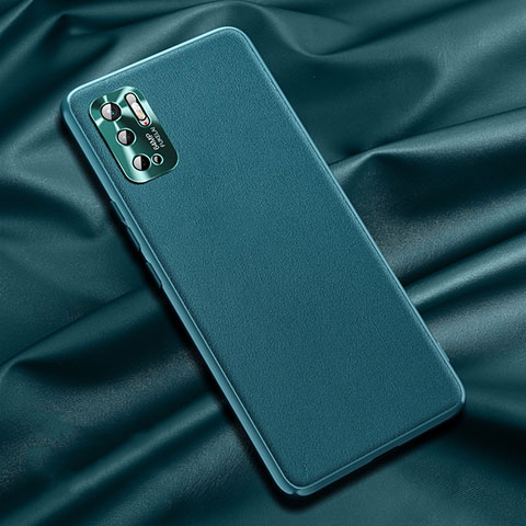 Funda Lujo Cuero Carcasa QK1 para Xiaomi Redmi Note 10T 5G Verde