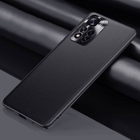 Funda Lujo Cuero Carcasa QK1 para Xiaomi Redmi Note 11 Pro+ Plus 5G Negro