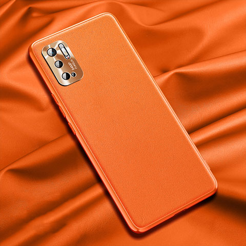 Funda Lujo Cuero Carcasa QK1 para Xiaomi Redmi Note 11 SE 5G Naranja
