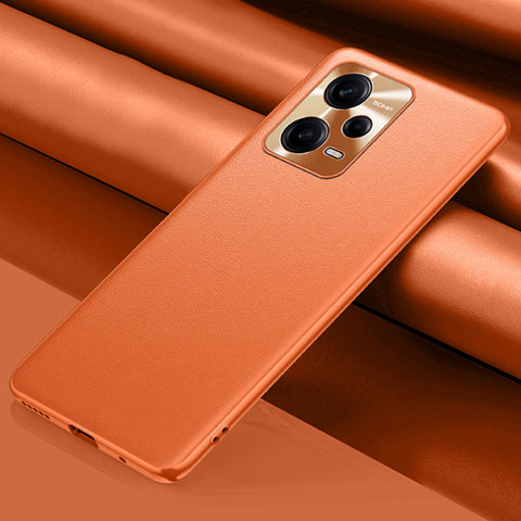 Funda Lujo Cuero Carcasa QK1 para Xiaomi Redmi Note 12 Pro+ Plus 5G Naranja