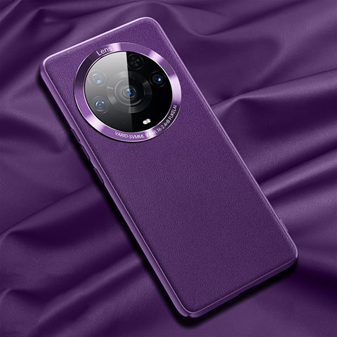 Funda Lujo Cuero Carcasa QK2 para Huawei Honor Magic3 Pro+ Plus 5G Morado