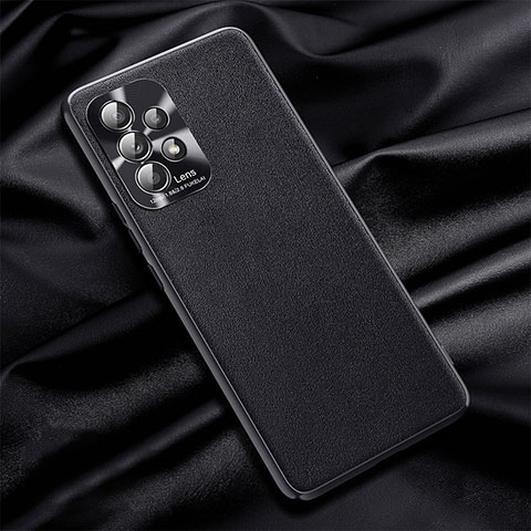 Funda Lujo Cuero Carcasa QK2 para Samsung Galaxy A72 4G Negro