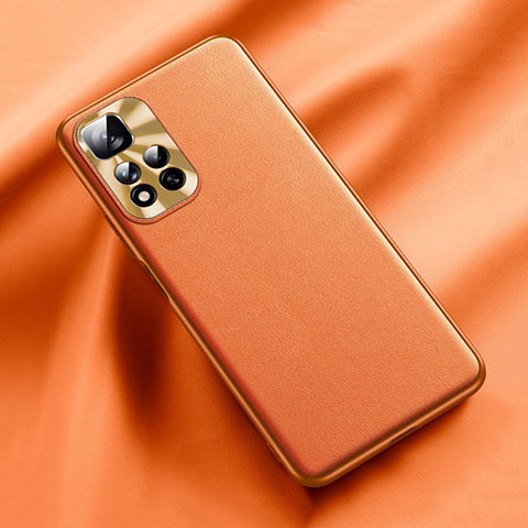 Funda Lujo Cuero Carcasa QK2 para Xiaomi Mi 11i 5G (2022) Naranja