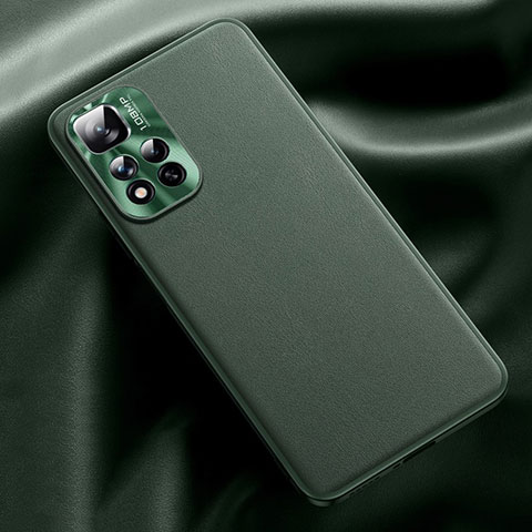 Funda Lujo Cuero Carcasa QK2 para Xiaomi Poco X4 NFC Verde