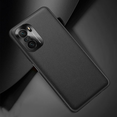 Funda Lujo Cuero Carcasa QK2 para Xiaomi Redmi K40 Pro 5G Negro