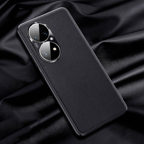 Funda Lujo Cuero Carcasa QK4 para Huawei P50 Negro