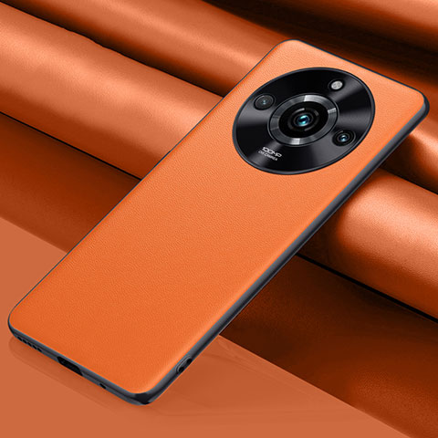 Funda Lujo Cuero Carcasa QK5 para Realme Narzo 60 Pro 5G Naranja