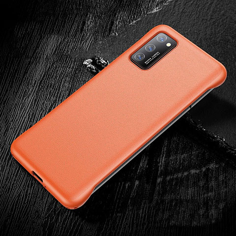 Funda Lujo Cuero Carcasa R01 para Huawei Honor V30 5G Naranja