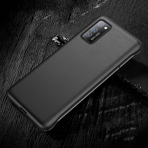 Funda Lujo Cuero Carcasa R01 para Huawei Honor V30 5G Negro