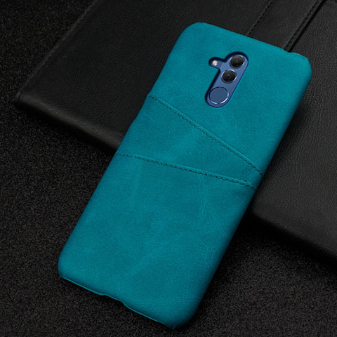 Funda Lujo Cuero Carcasa R01 para Huawei Mate 20 Lite Cian