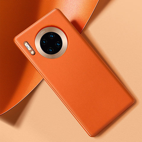 Funda Lujo Cuero Carcasa R01 para Huawei Mate 30 Pro Naranja