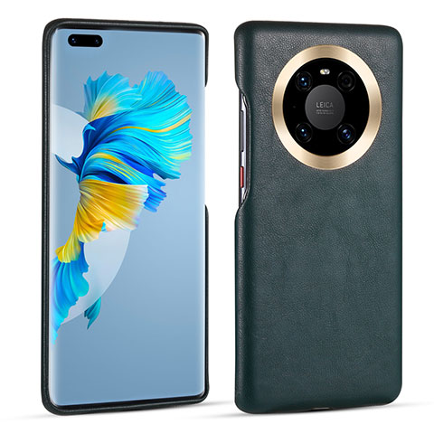 Funda Lujo Cuero Carcasa R01 para Huawei Mate 40 Pro Verde