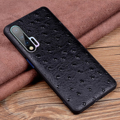 Funda Lujo Cuero Carcasa R01 para Huawei Nova 6 5G Negro