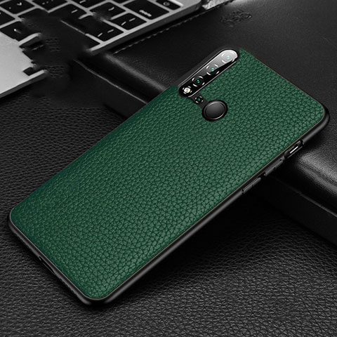 Funda Lujo Cuero Carcasa R01 para Huawei P20 Lite (2019) Verde