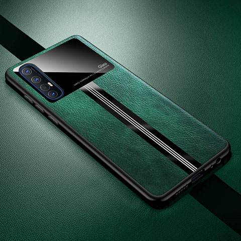 Funda Lujo Cuero Carcasa R01 para Oppo Find X2 Neo Verde