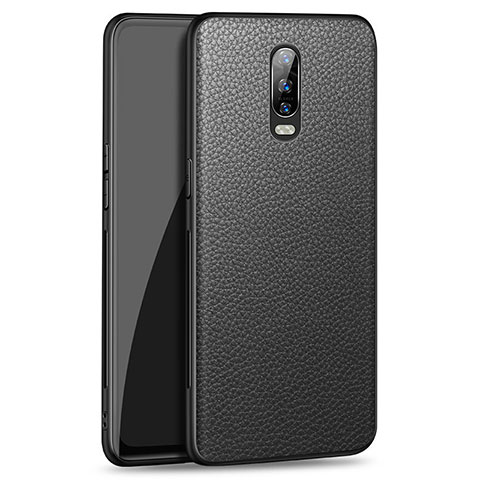 Funda Lujo Cuero Carcasa R01 para Oppo R17 Pro Negro