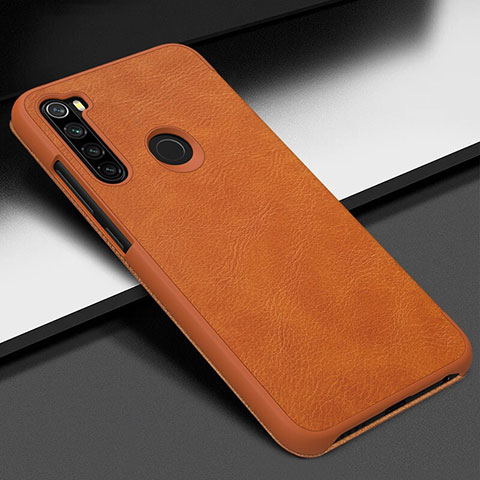 Funda Lujo Cuero Carcasa R01 para Xiaomi Redmi Note 8T Naranja