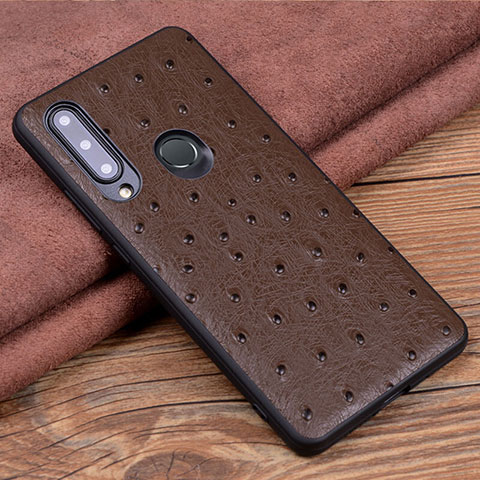 Funda Lujo Cuero Carcasa R02 para Huawei Honor 20i Marron