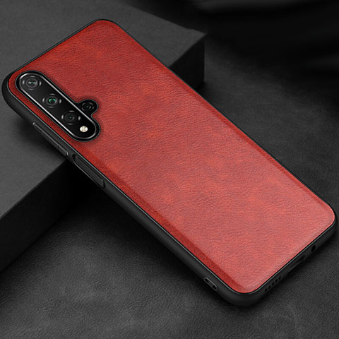 Funda Lujo Cuero Carcasa R02 para Huawei Honor 20S Rojo