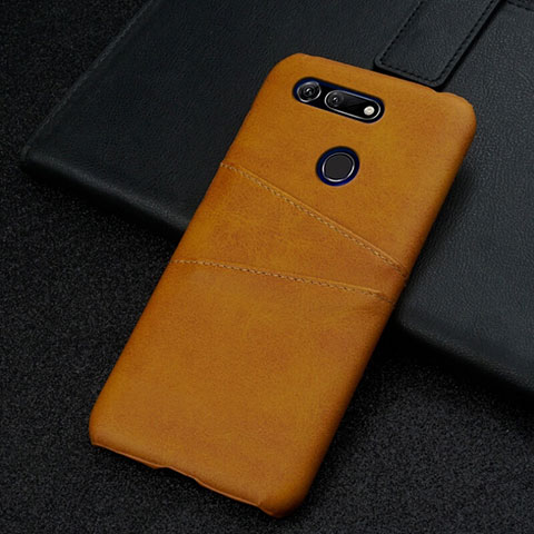 Funda Lujo Cuero Carcasa R02 para Huawei Honor V20 Naranja