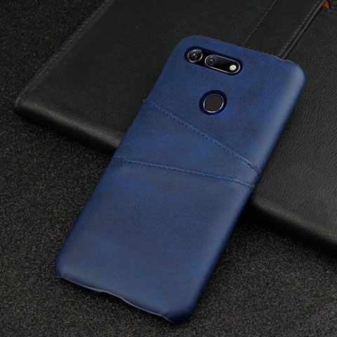 Funda Lujo Cuero Carcasa R02 para Huawei Honor View 20 Azul