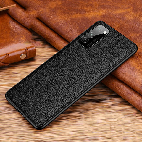 Funda Lujo Cuero Carcasa R02 para Huawei Honor View 30 5G Negro