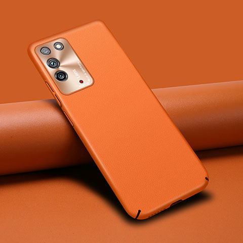 Funda Lujo Cuero Carcasa R02 para Huawei Honor X10 5G Naranja